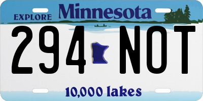 MN license plate 294NOT