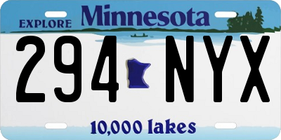 MN license plate 294NYX