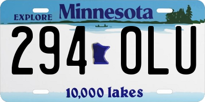 MN license plate 294OLU