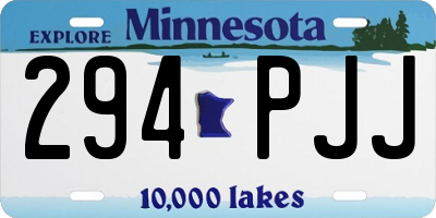 MN license plate 294PJJ