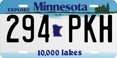 MN license plate 294PKH