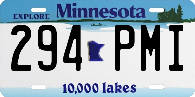 MN license plate 294PMI