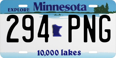 MN license plate 294PNG