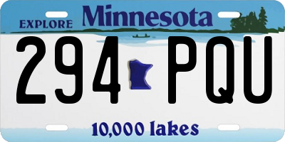 MN license plate 294PQU