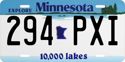 MN license plate 294PXI