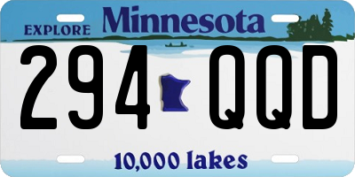 MN license plate 294QQD