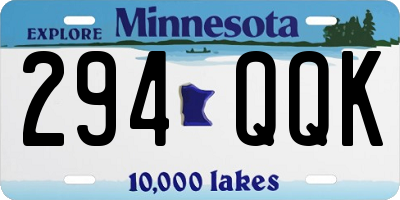 MN license plate 294QQK