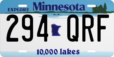 MN license plate 294QRF