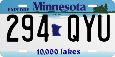 MN license plate 294QYU