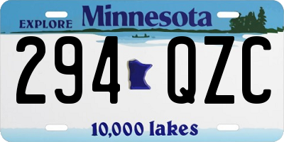 MN license plate 294QZC