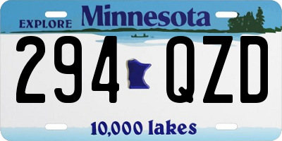 MN license plate 294QZD