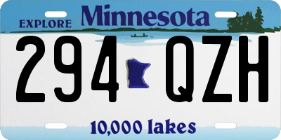 MN license plate 294QZH