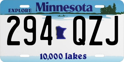 MN license plate 294QZJ