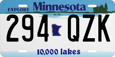 MN license plate 294QZK