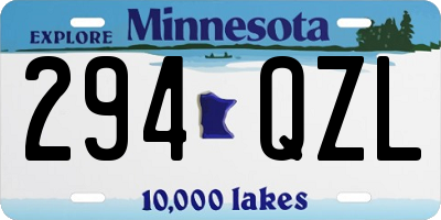 MN license plate 294QZL