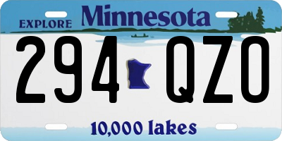MN license plate 294QZO