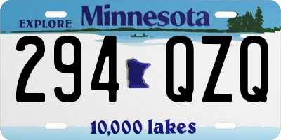 MN license plate 294QZQ