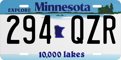 MN license plate 294QZR