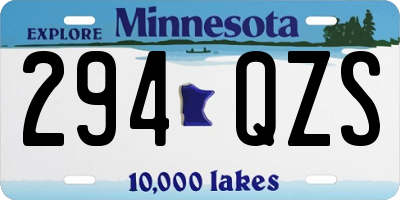 MN license plate 294QZS