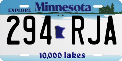 MN license plate 294RJA