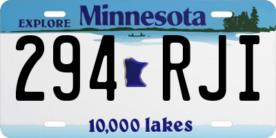 MN license plate 294RJI