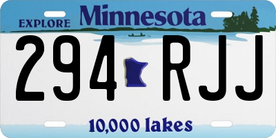 MN license plate 294RJJ