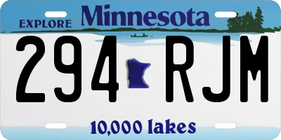 MN license plate 294RJM