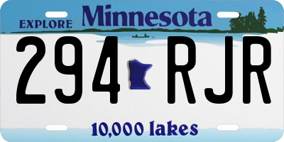 MN license plate 294RJR