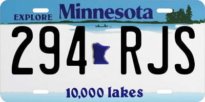 MN license plate 294RJS