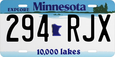MN license plate 294RJX