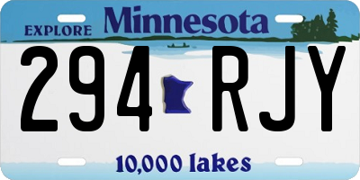 MN license plate 294RJY
