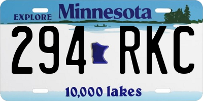 MN license plate 294RKC
