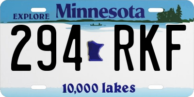 MN license plate 294RKF