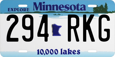 MN license plate 294RKG
