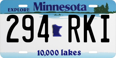 MN license plate 294RKI
