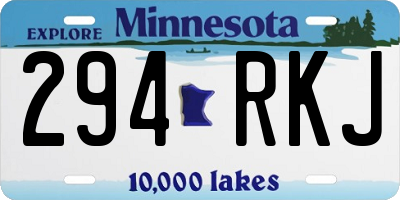 MN license plate 294RKJ