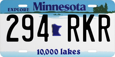 MN license plate 294RKR