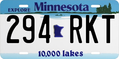 MN license plate 294RKT