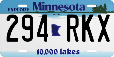 MN license plate 294RKX