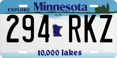 MN license plate 294RKZ