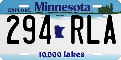 MN license plate 294RLA