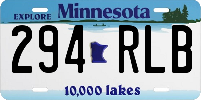 MN license plate 294RLB