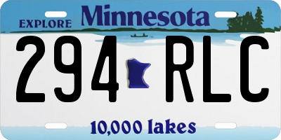 MN license plate 294RLC