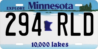 MN license plate 294RLD