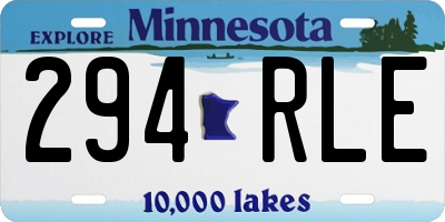 MN license plate 294RLE