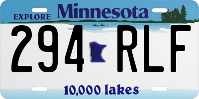 MN license plate 294RLF