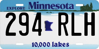 MN license plate 294RLH