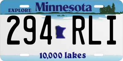 MN license plate 294RLI