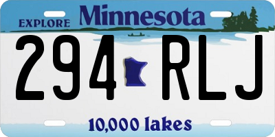 MN license plate 294RLJ