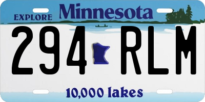 MN license plate 294RLM
